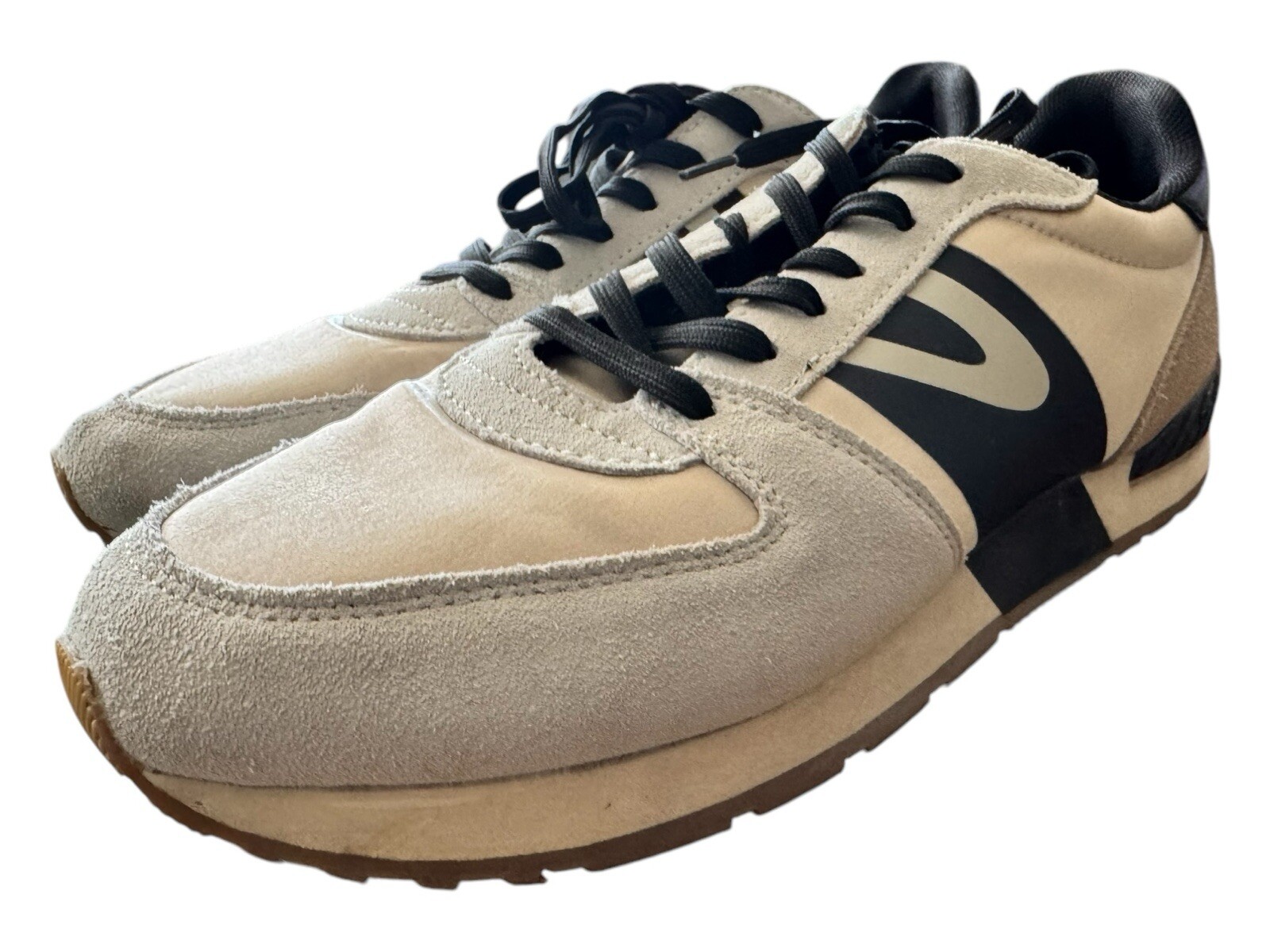Tretorn Women's Loyola Sneakers Low Top Cream Taupe & Black Size 10 M image 3