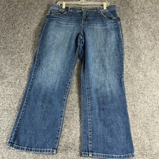 Tommy Hilfiger pants women's 14 spirit crop blue denim jeans