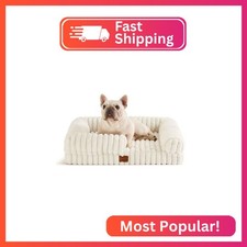 ChiXnuggle Faux Fur Orthopedic Dog Bolster Bed, Waterproof Washable Cover