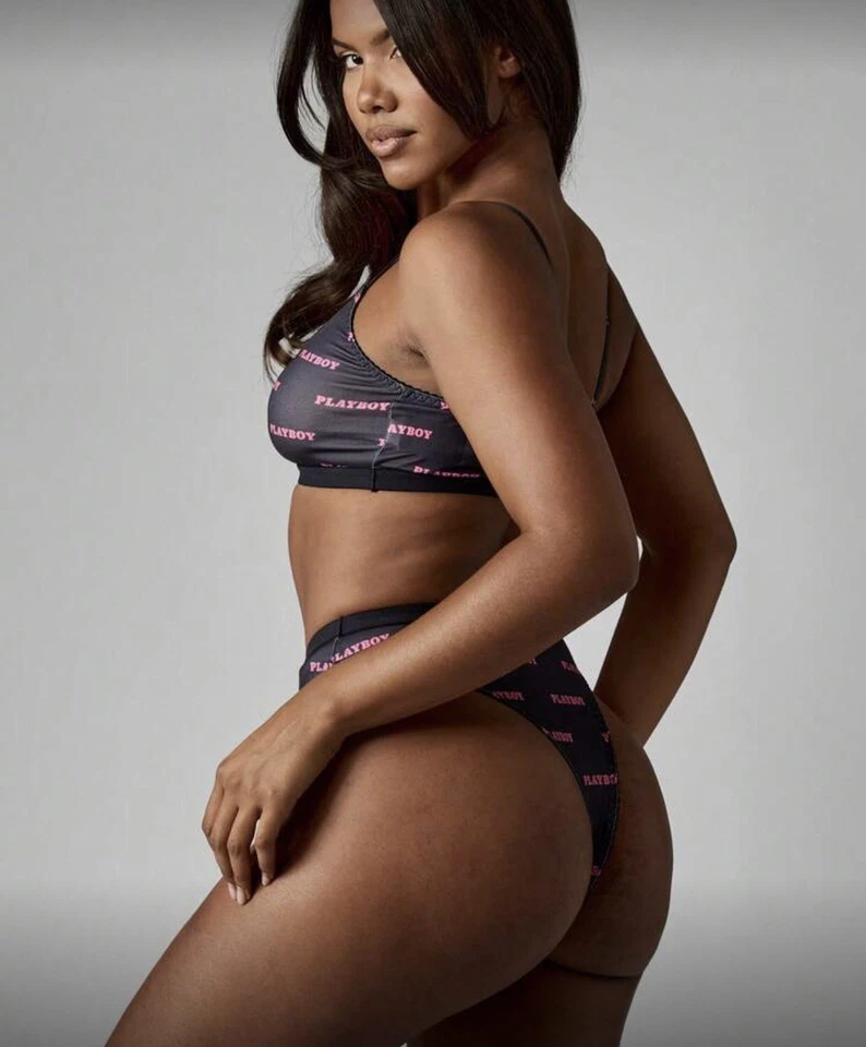 ¡¡¡Nuevo!!! Conjunto de braguitas Playboy Bunny ropa interior y sujetador mediano logotipo Playboy Foto 2 de 4