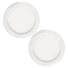 12V LED Recessed Ceiling Light   Surface Mount Interior Soft Puck 2 Pack White