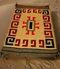 Navajo Rug Vintage Native American Indian Wall Hanging Saddle Blanket Weaving