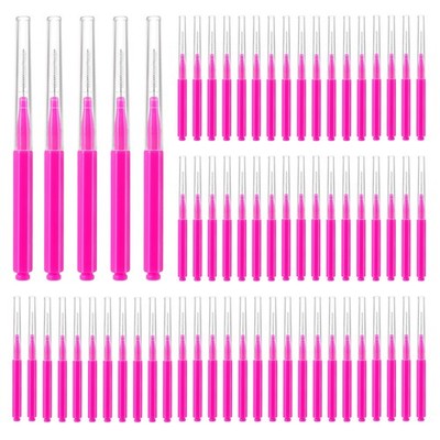 100 PCS Micro Eyebrow Brush Set Cap Multifunctional Lamination Extension Tools