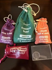 Dan & Darci Assorted Rocks, minerals, polished rocks and magnifying glass