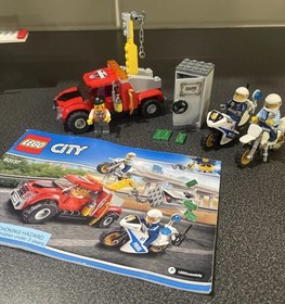 LEGO City Emergency 60116 Ambulance Plane & 60137 Police  Case Instru Complete.
