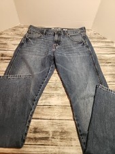Wrangler Retro Slim Straight Jeans Size 33x34 100 Cotton Medium Wash GUC
