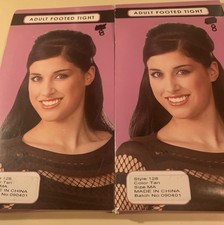 Liberts Full Foot Tan Tights Ballet Size Adult MA New NIP Dance New 2 Pairs