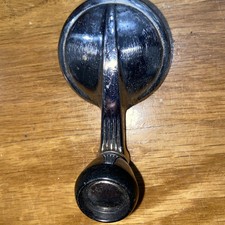 Vtg Side Window Manual Crank Silver Black 3.75 Long Vtg Side Window Manual Crank Silver Black 3.75 Long