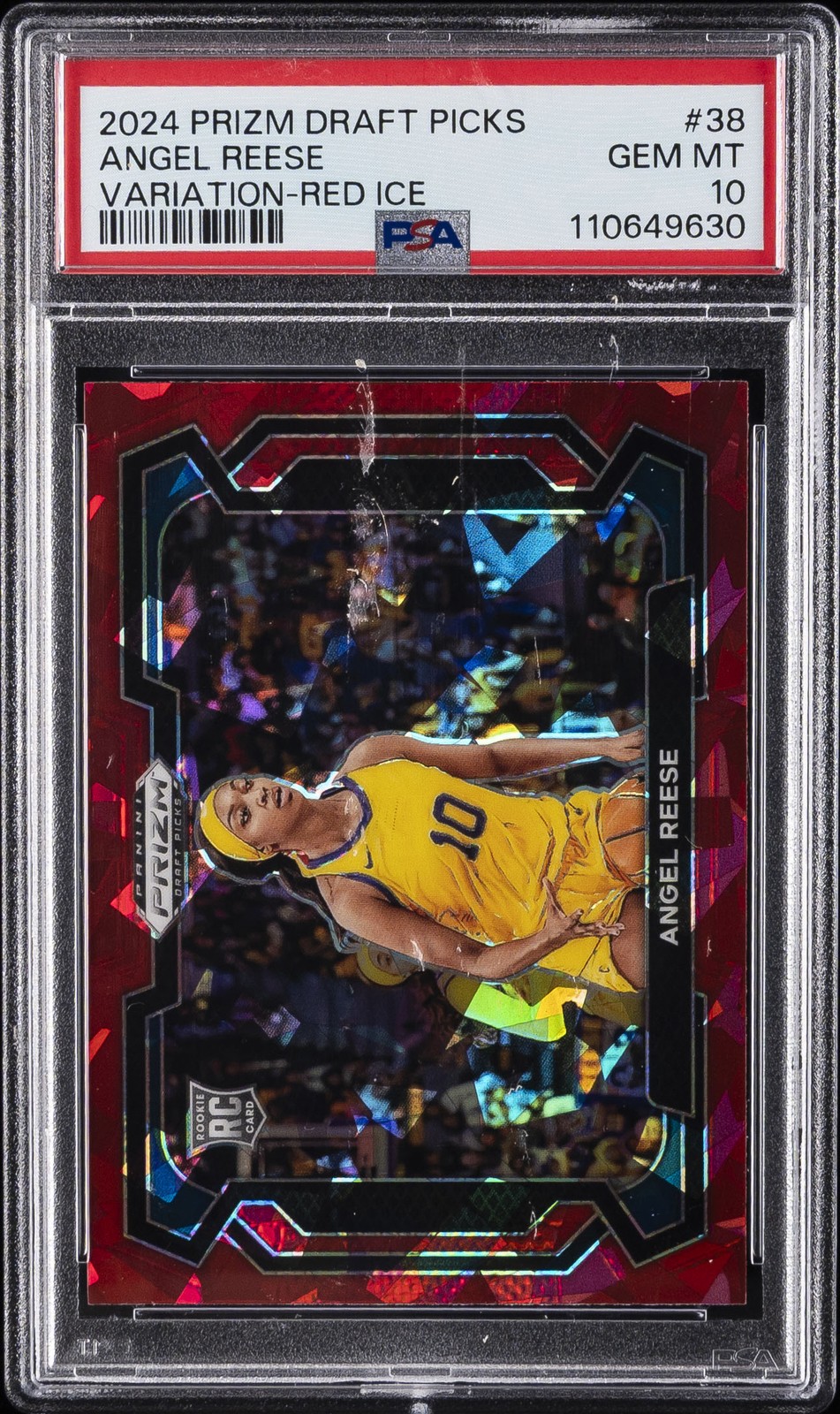 2024 PANINI PRIZM DRAFT PICKS VARIATION-RED ICE #38 ANGEL REESE ROOKIE RC PSA 10