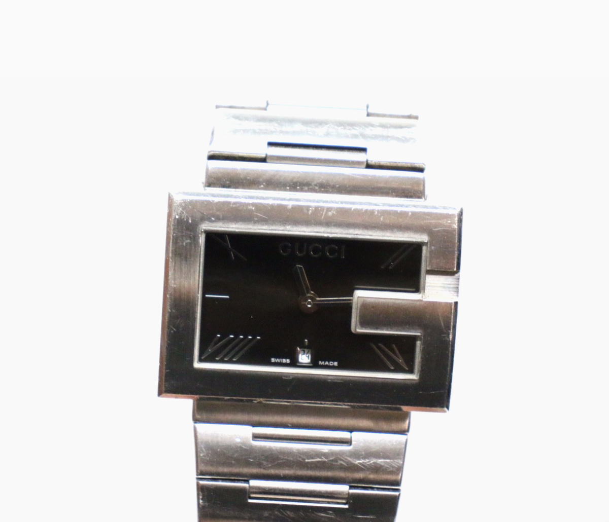 Gucci 100M Gents Stainless Steel Wrist Watch Rectangle Watch