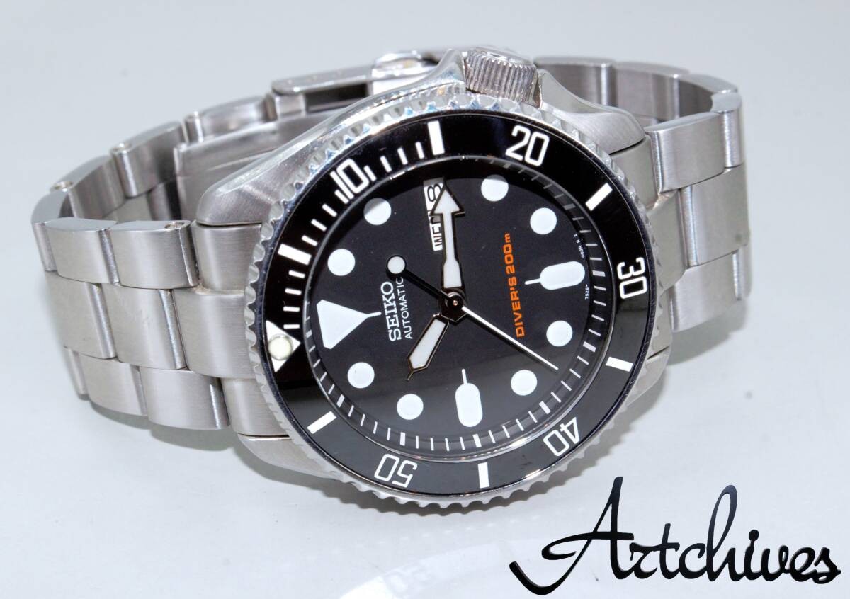 Seiko Watch Skx007 7S26-0020 Black Boy Divers Bk Dial Men