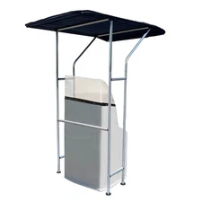 Aluminum T-Top tube and fabric Boat Sun Shade for Center Console Fishing Boats