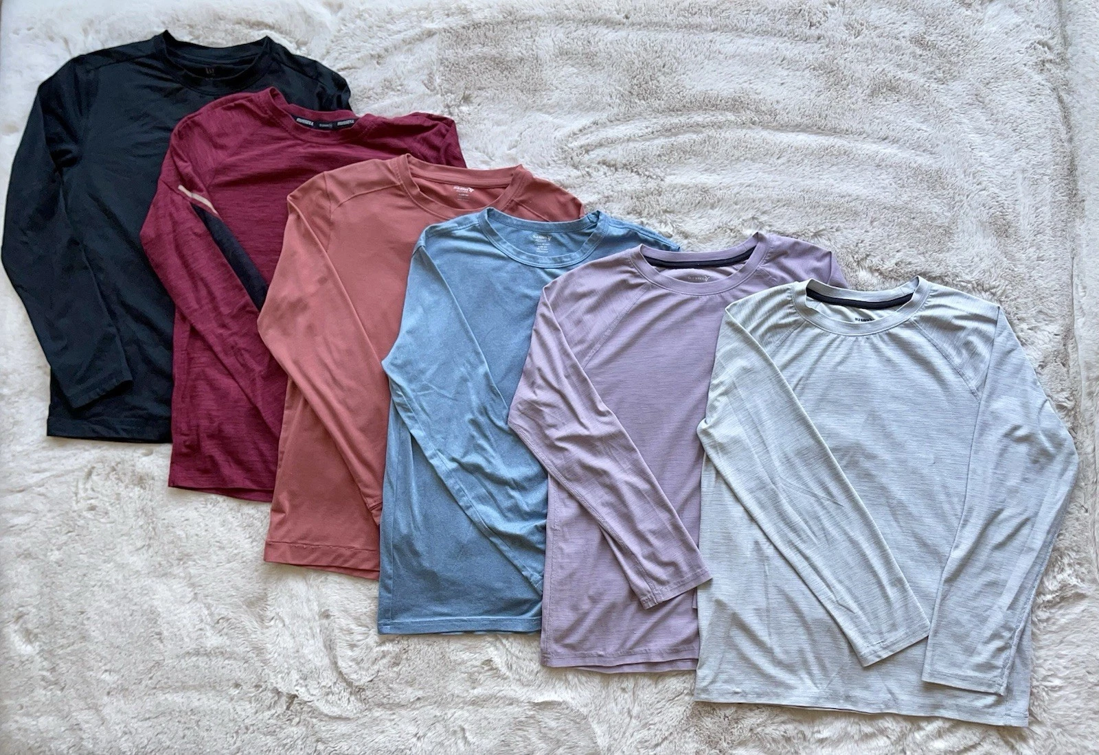 Boys Youth Athletic Long Sleeve Dry Fit bundle 6pc 10/12 Gap Old Navy Russell