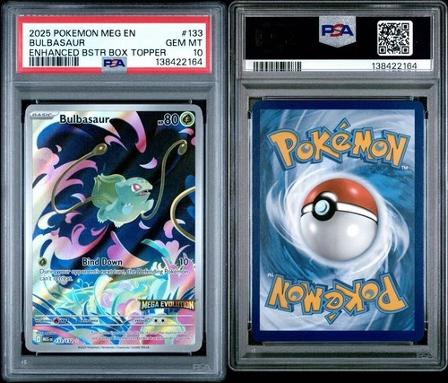 PSA 10 Bulbasaur Box Topper Stamp #133 2025 Pokemon Mega Evolution 142358802