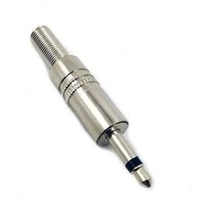 Cess 3.5mm Mono Male Plug Jack Adapter Cables Connectors 10 Standard, Black