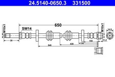 Bremsschlauch ATE 24.5140-0650.3 für A6 AUDI A7 4GH 4GD 4G2 4GA 4GF C7 4GJ 4GC