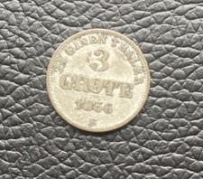OLDENBURG 3 Grote von 1856 Silber Münze