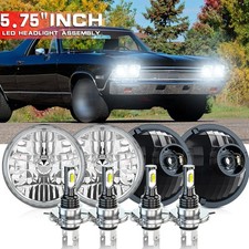 4pcs 5.75 5 34 Led Headlights Hilow Beam For 58-75 Chevy Impala El Camino-