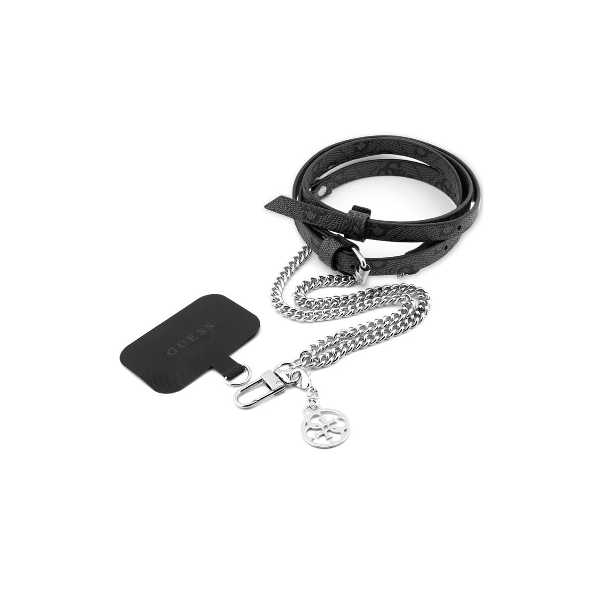 Cordon de cou universel Guess argent pour smartphone libère vos mains avec élégance