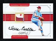 2017 National Treasures Material Ink Holo Silver 4/5 Steve Carlton Auto HOF 2k3