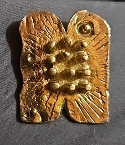 Vintage Dani Karavan 12 Tribes Of Israel 10 Commandlents Pin/Brooch Judaica '76
