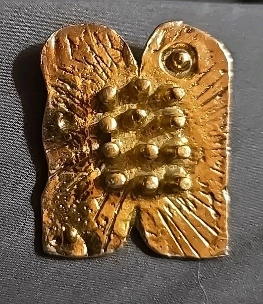 Vintage Dani Karavan 12 Tribes Of Israel 10 Commandlents Pin/Brooch Judaica '76