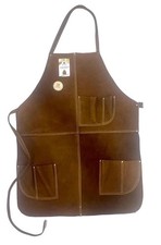 24x36" Heavy Duty Leather Welding Work Shop Apron, Brown