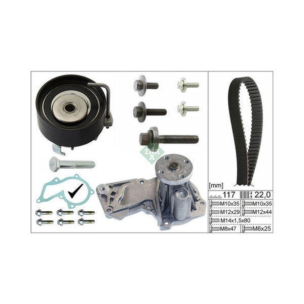 INA Wasserpumpe + Zahnriemensatz 530 0495 30 F�R Ford Mazda Volvo-image