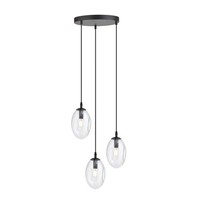 Moderne HäNgelampen 3X10W/E14 IP20 In Schwarz Transparent