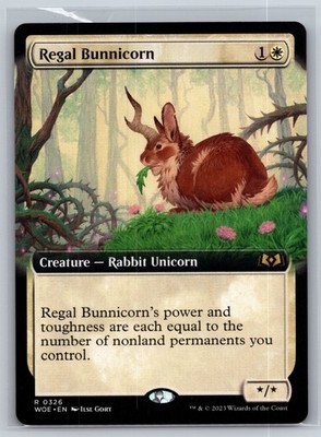 Regal Bunnicorn (Extended Art) R Wilds of Eldraine 326 NM