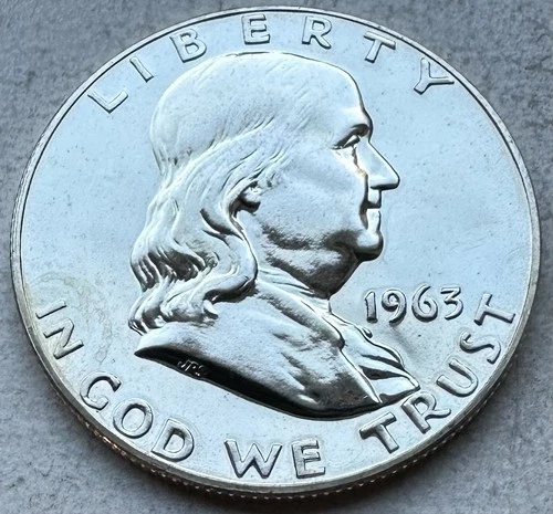 1963 Proof Franklin Half Dollar 90% Silver-INV#8366