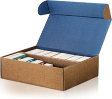 Trading Card Storage Box, 2-Pack 2400 Count Bulk Sports Card Storage Boxes, 5-La