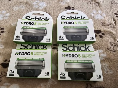 Schick Hydro 5 Skin Protect Sensitive, 5 Blades, 16 Count (4 Boxes of 4)