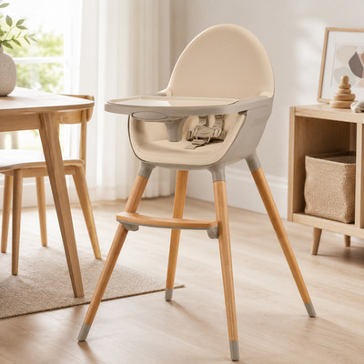 Kinderkraft FINI2 2in1 Hochstuhl Beige Baby Kinderstuhl bis 20 kg 201614