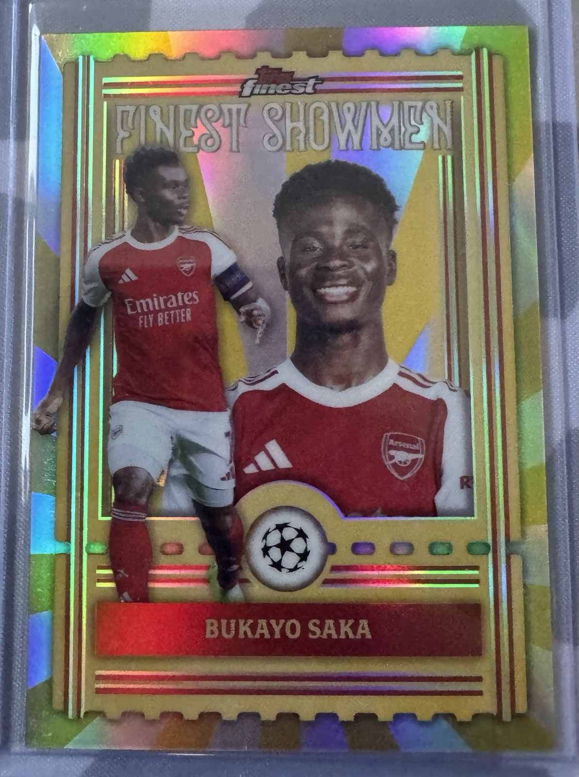 Topps Finest 2026 UCL Bukayo Saka Arsenal Finest Showmen x2/ Millennium x2 Lot4 view 7