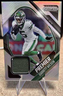 Garrett Wilson 2025 Prizm Premier Jersey Silver MEM Garrett Wilson #PJY-GWN