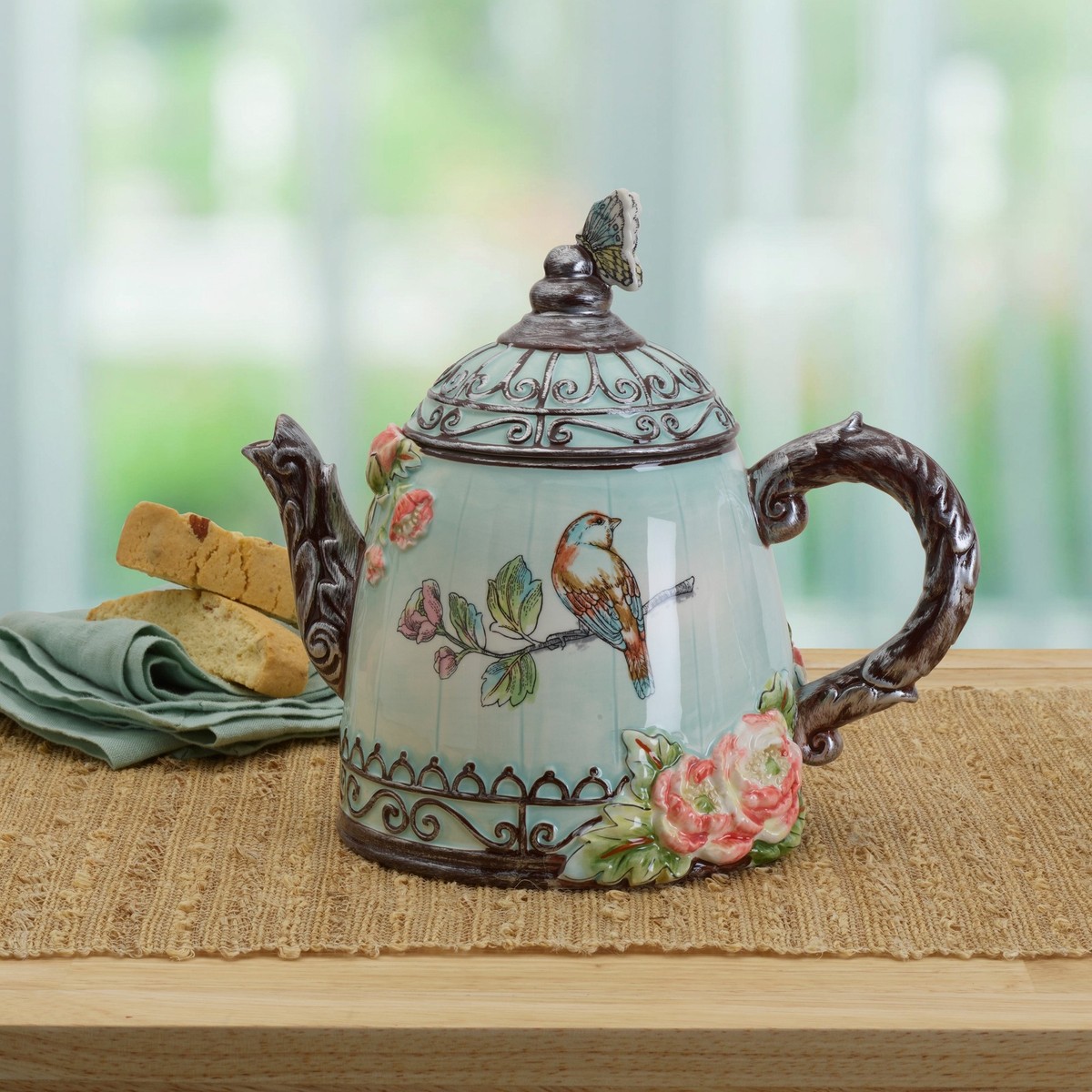 Fitz and Floyd English Garden Teapot, 60 Oz | eBay
