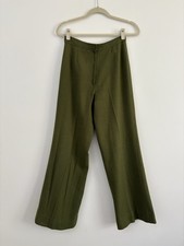 Vintage 70s Givenchy Wool Blend Wide Leg High Waist Trousers