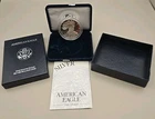 1996 P Proof $1 American Silver Eagle Dollar Box W/ COA