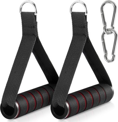 2-Pack Exercise Handles Cable Machine Attachments Gym Resistance Bands Pilates 