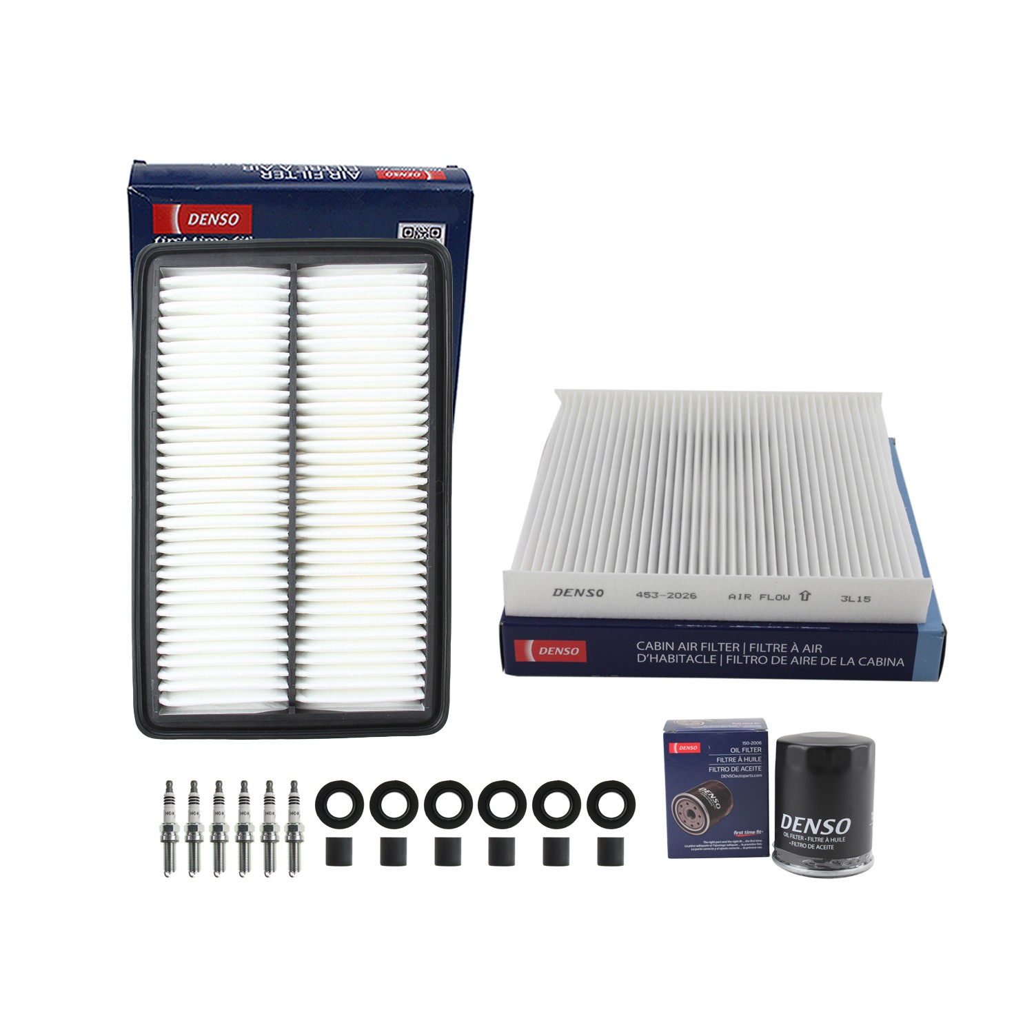 Denso Tune Up Kit NGK 6 Spark Plugs  Boots Kit for Acura ZDX 3.7L V6 J37A5 Auto