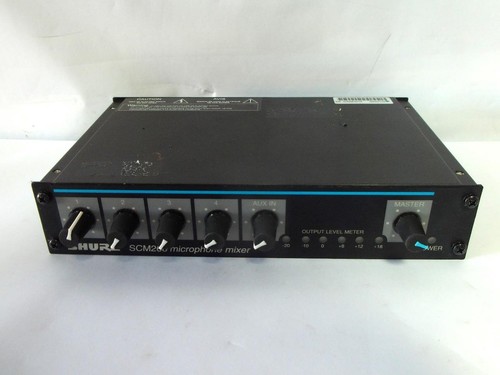 Shure SCM268 4-Channel Microphone Mixer Line/Mic Out 12V