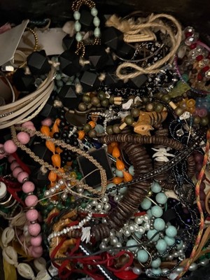 Large Flat Rate Jewelry Lot Craft Junk Harvest FULL Play Dress Up