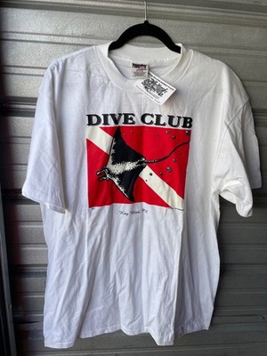 NWT Vintage 90's Key West Dive Club Manta Ray Single Stitch T-Shirt Men's XL