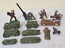 13 Pc LOT VINTAGE BARCLAY MANOIL USA LEAD SOLDIERS TOY MODEL MILITARY WAR FIGURE