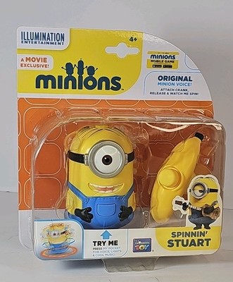Rare Spinnin' Stuart Minion NIB   Thinkway Toys Light-Up Spinning Top   WORKING