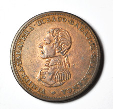 1813 Wellington Cossack Penny Token 34mm Rare Breton 985 Canada 