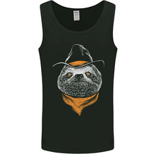 Ein Faultier Cowboy Herren Weste Tank Top