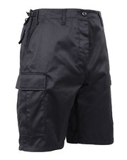 Mens Black BDU Cargo Shorts - Rothco Zip Fly Tactical Combat Shorts 5903