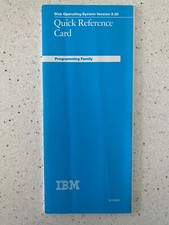 IBM - Disk Operating System Version 3.30 Quick Reference Card Programming Family